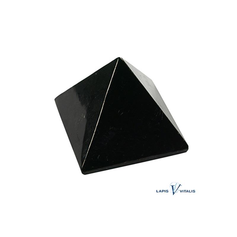 Schungit-Pyramide in Geschenkbox, ca. 6 cm