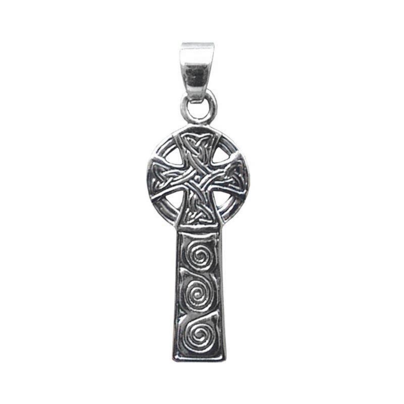Anhänger "Keltisches Kreuz mit Sonnenrad" aus 925er Sterling-Silber