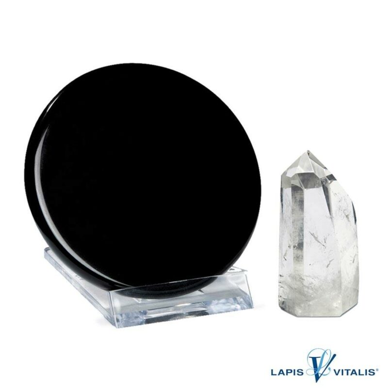 Meditations-Set Obsidian-Spiegel und Bergkristall