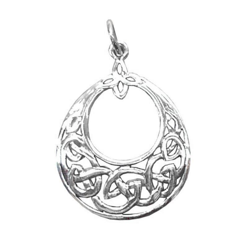 Anhänger "Keltischer Knoten" oval aus 925er Sterling-Silber
