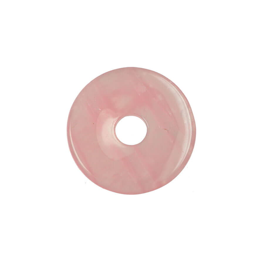 Kleiner Rosenquarz Donut, 30 mm Durchmesser