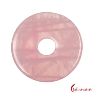 Großer Rosenquarz Donut, 50 mm Durchmesser