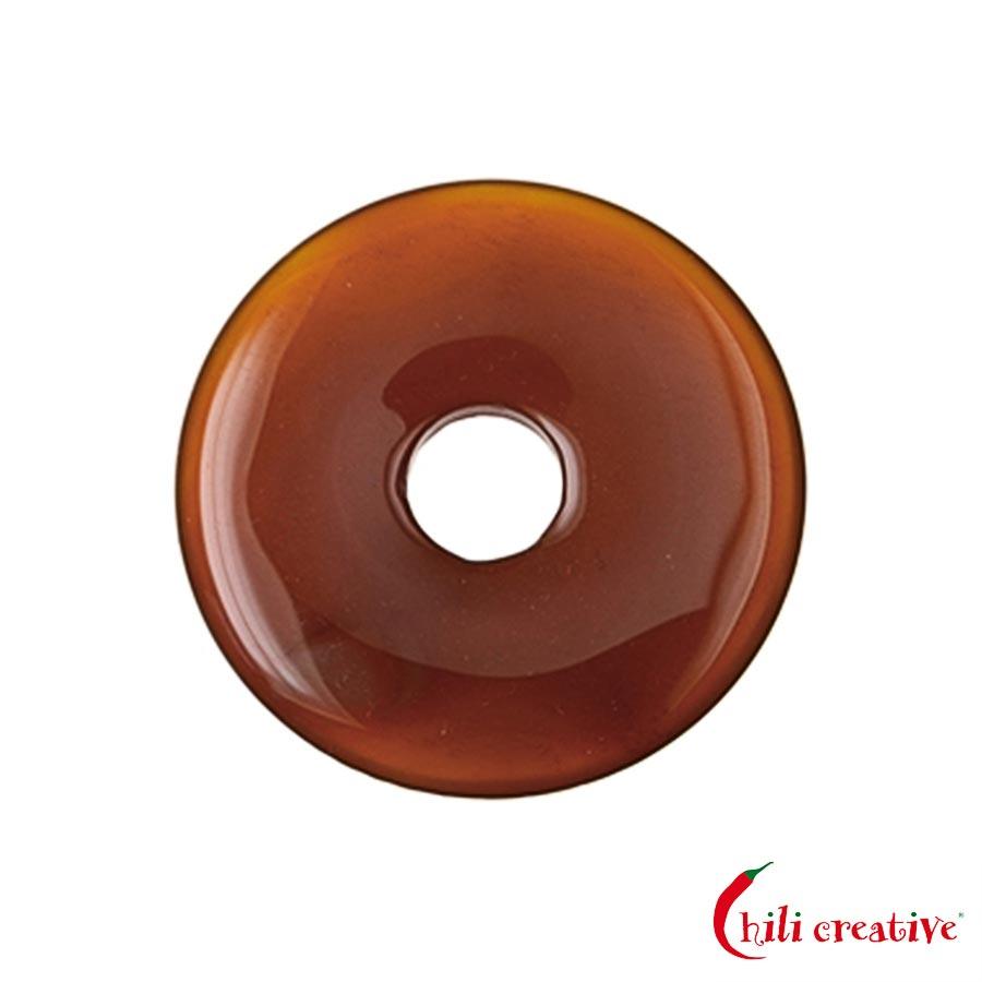 Mittelgroßer Karneol Donut, 40 mm Durchmesser