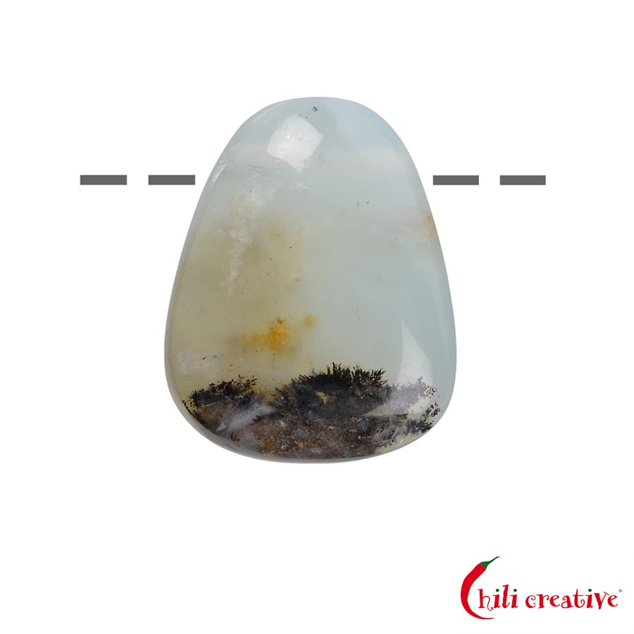 Tropfenförmiger Opal (Andenopal) Trommelstein gebohrt - 2,5-3,5 cm