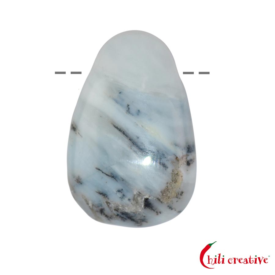 Tropfenförmiger Opal (Andenopal) Trommelstein gebohrt - klein