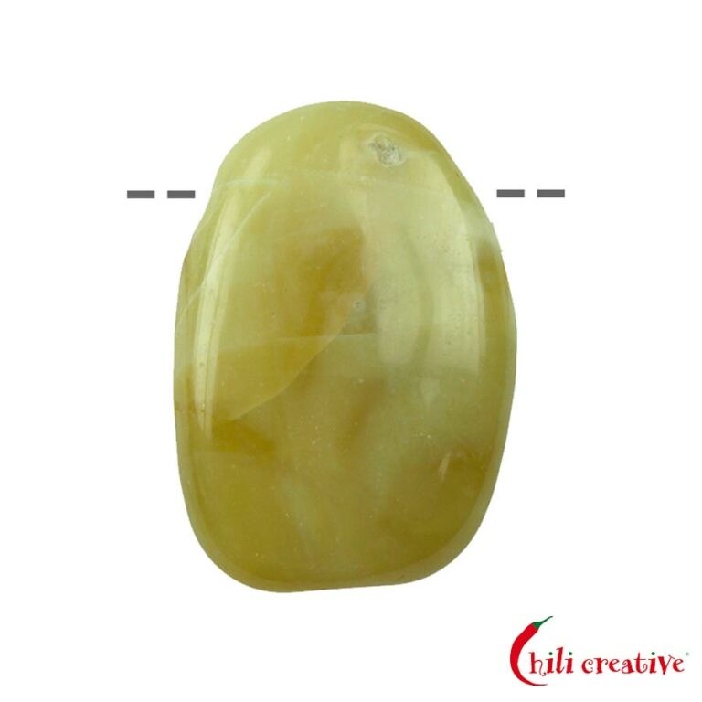 Tropfenförmiger Opal (Honigopal) Trommelstein gebohrt - klein
