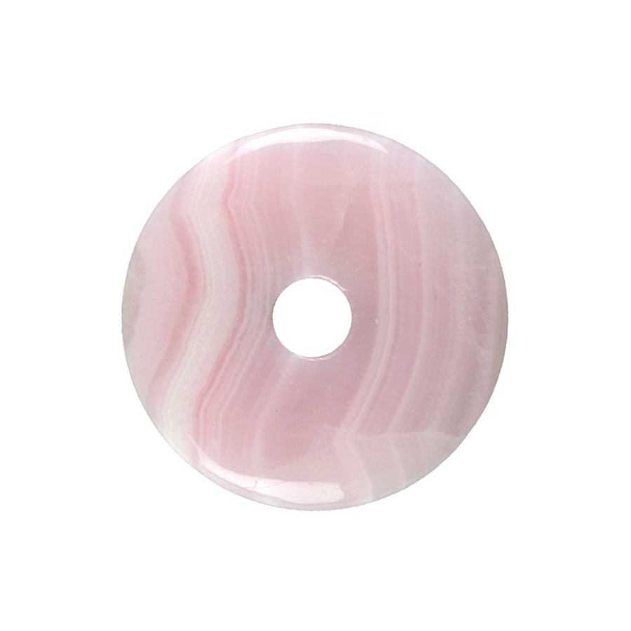 Mittelgroßer Calcit (Manganocalcit) Donut, 40 mm Durchmesser