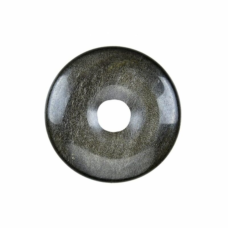 Mittelgroßer Obsidian (Goldglanzobsidian) Donut, 40 mm Durchmesser