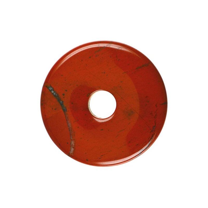 Mittelgroßer roter Jaspis Donut, 40 mm Durchmesser