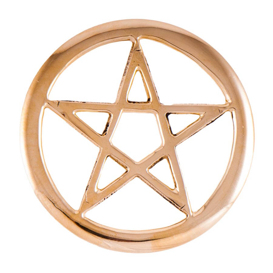 Kleines Pentagramm aus Messing, ca. 8 cm Durchmesser