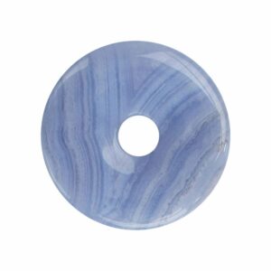 Großer Chalcedon Donut blau, 40 mm Durchmesser