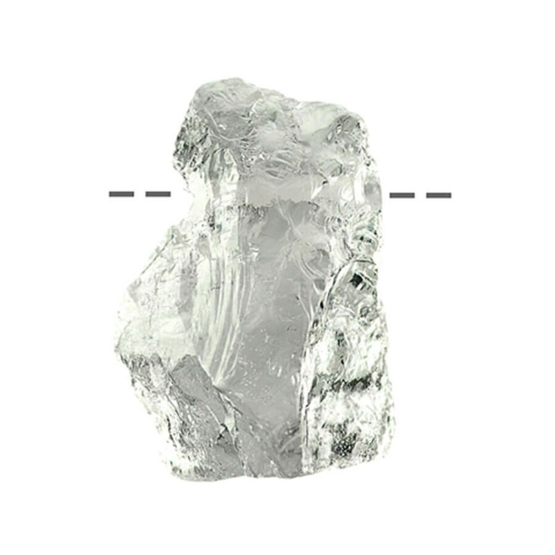 Bergkristall Rohstein gebohrt XL - 6,0 - 6,5 cm