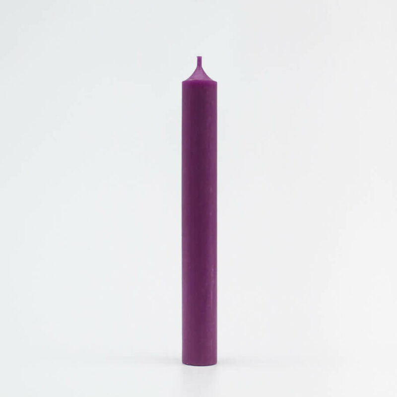 Stabkerze Violett durchgefärbt, 18 cm