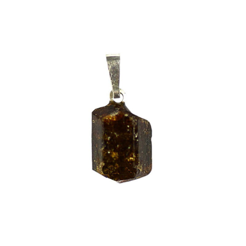 Beispielbild: Anhänger Brauner Turmalin (Dravit) Rohkristall mit 925er Silberöse