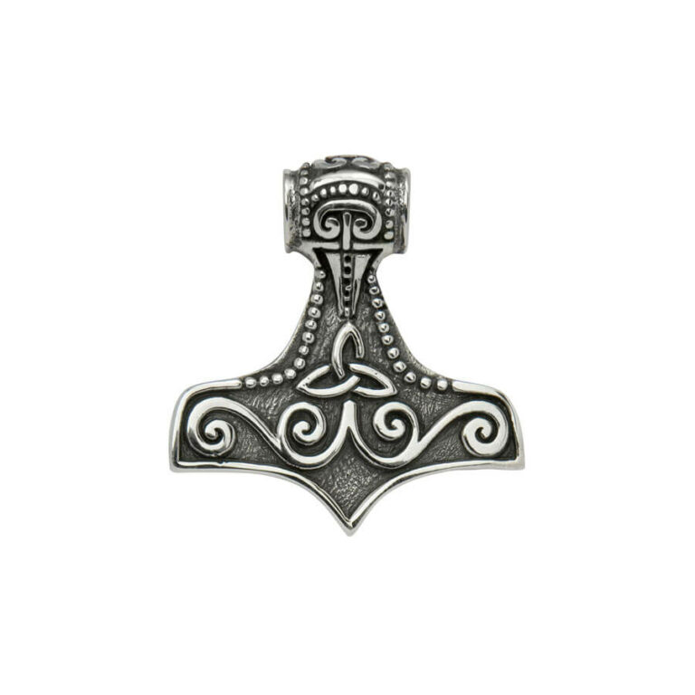 URONE Wikinger Thor Hammer Anhänger – Sterling Silber Halskette Mit Keltischem Knoten