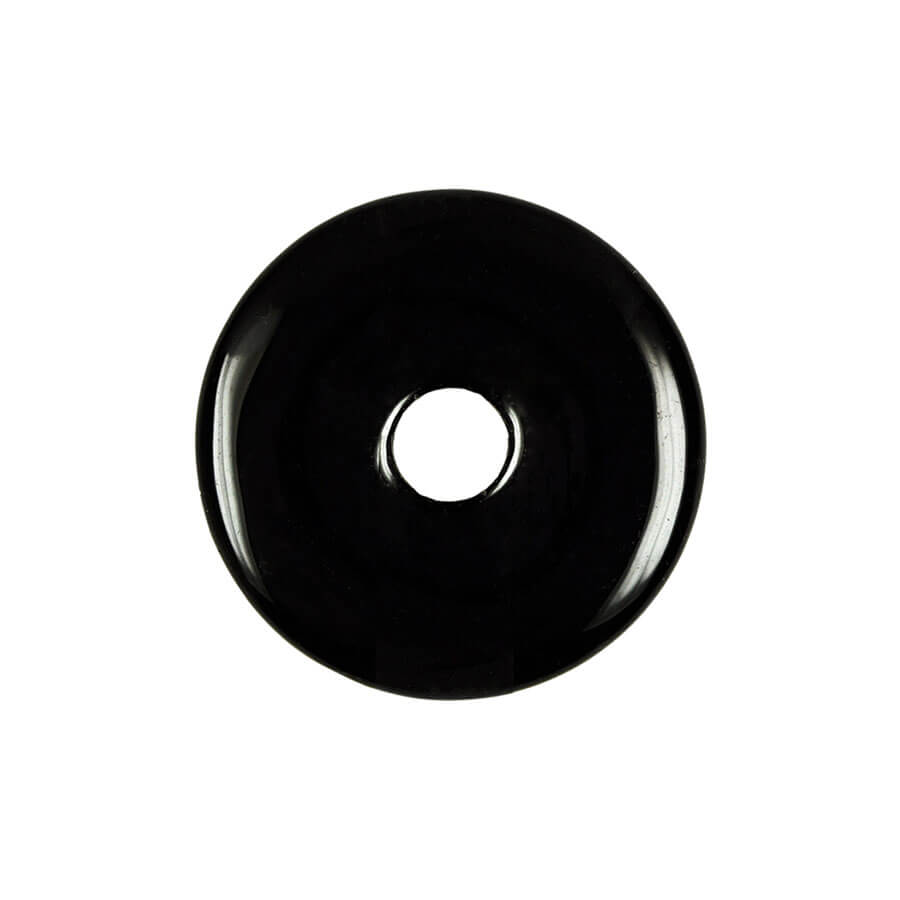 Kleiner Obsidian (Schwarz) Donut, 30 mm Durchmesser