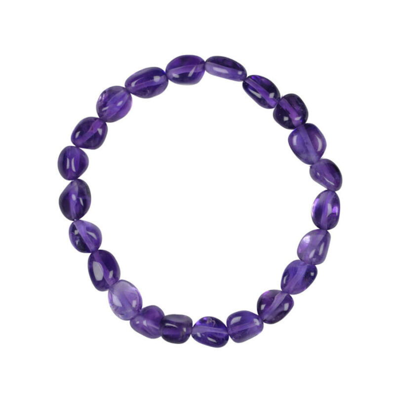 Armband mit 8-10 mm extra dunklen Amethyst-Nuggets