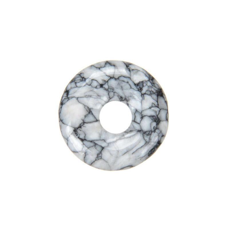 Kleiner Pinolith (Eisblumen-Magnesit) Donut, 30 mm Durchmesser