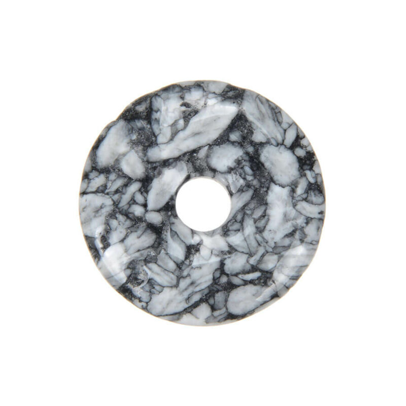 Kleiner Pinolith (Eisblumen-Magnesit) Donut, 40 mm Durchmesser
