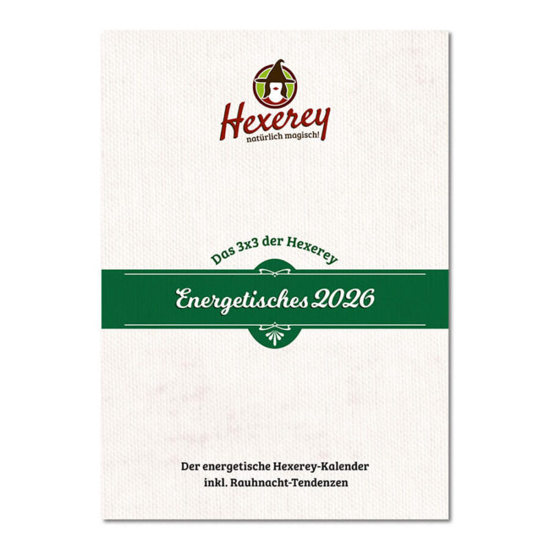 Titelseite des spirituellen Kalenders 2026 aus unserer Ratgeber-reihe "Das 3x3 der Hexerey".