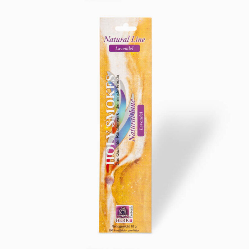 Packung mit natürlichen Lavendel Räucherstäbchen aus der Holy Smokes Natural Line