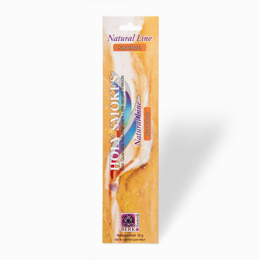 Packung mit natürlichen Sandelholz Räucherstäbchen aus der Holy Smokes Natural Line